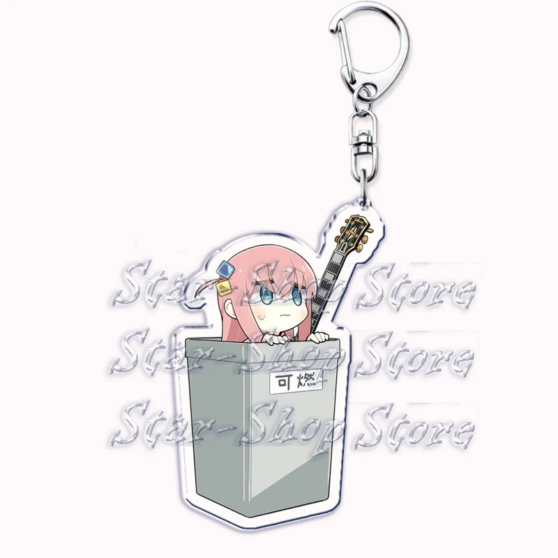Cute Cartoon Anime Keychains for Accessories Bag Hitori Gotoh Nijika Ijichi Ryo Yamada Ikuyo Kita Keyring Jewelry Fans Gifts