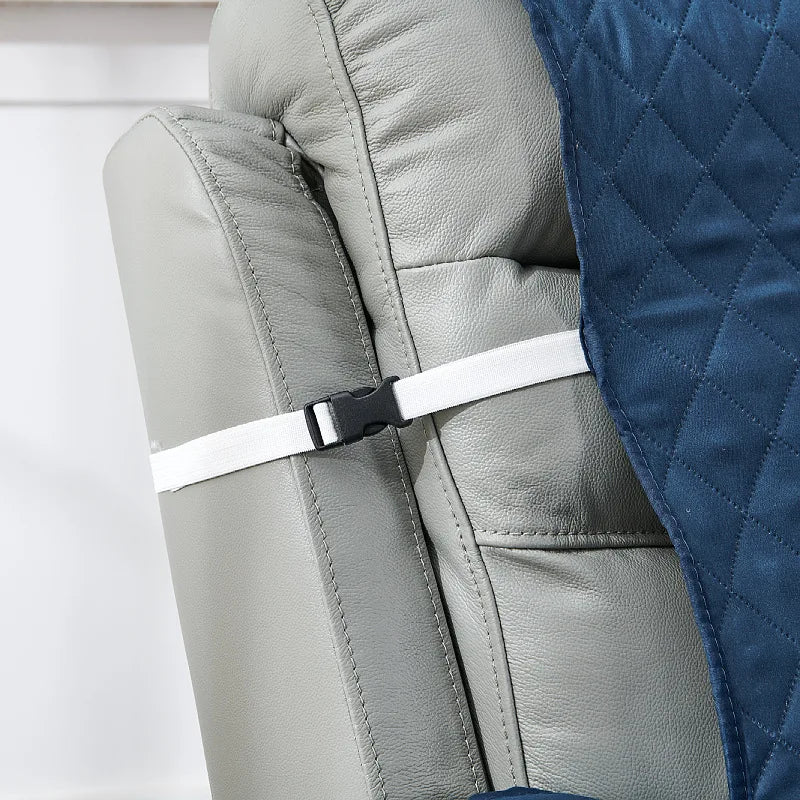 Anti-slip Recliner Chair Cover Solid Color Quilted Seat Slipcover Anti-wear Relax Armchair Coushion for Living Room Home