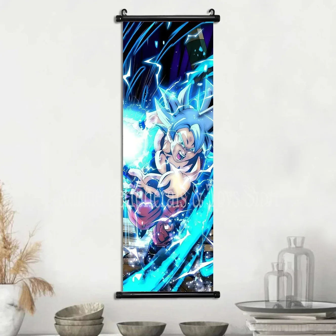 Printed Dragon Ball Poster Anime Wall Artwork Goku Pictures Bejīta Painting Canvas Super Saiyan Hanging Scrolls Home Room Decor