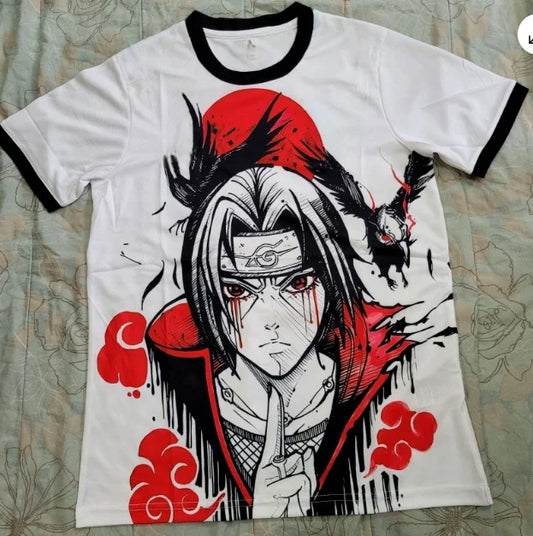 Summer 2026 Naruto Uchiha Weasel Themed Football Jersey-style 3D Print Breathable Quick-drying T-shirt Male and Female Top