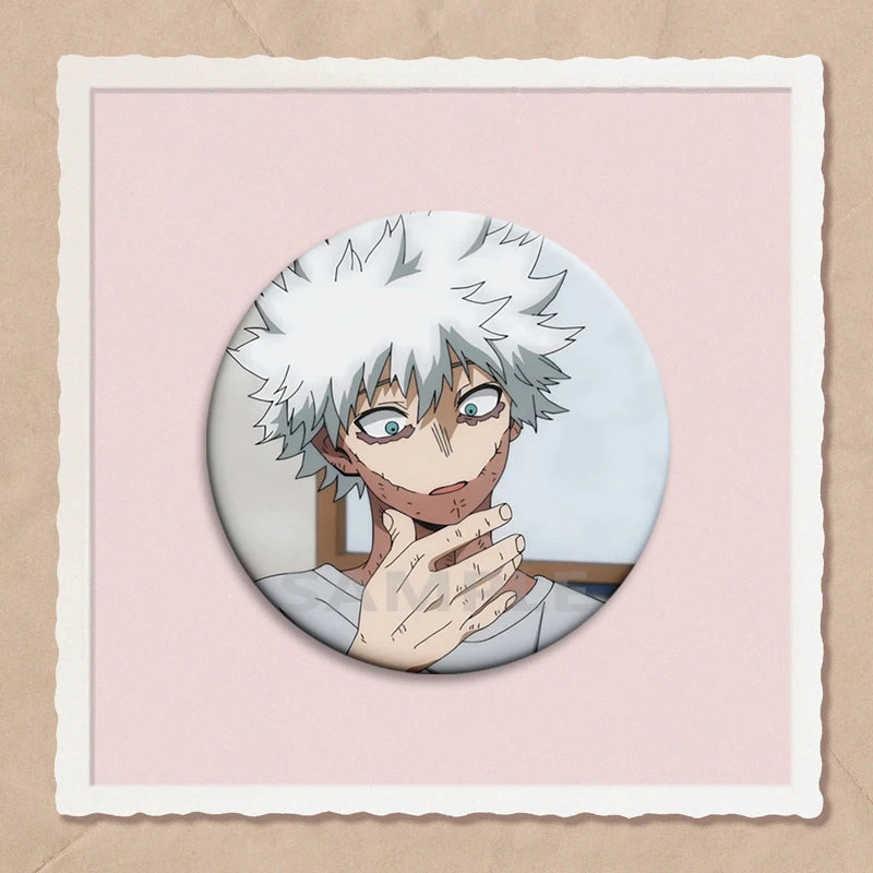 32/44/58mm Hot Anime My Hero Academia Dabi Button Pins Creative Brooches Cartoon Badge for Backpack Collar Decoration Gifts