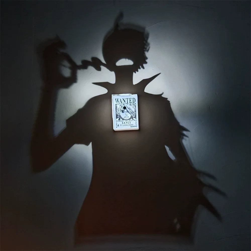 Anime Luffy Son Goku  Zoro Shadow Light Projector Lamp Creative Atmosphere Night Light Surprise Gift For Friends Besties Gifts