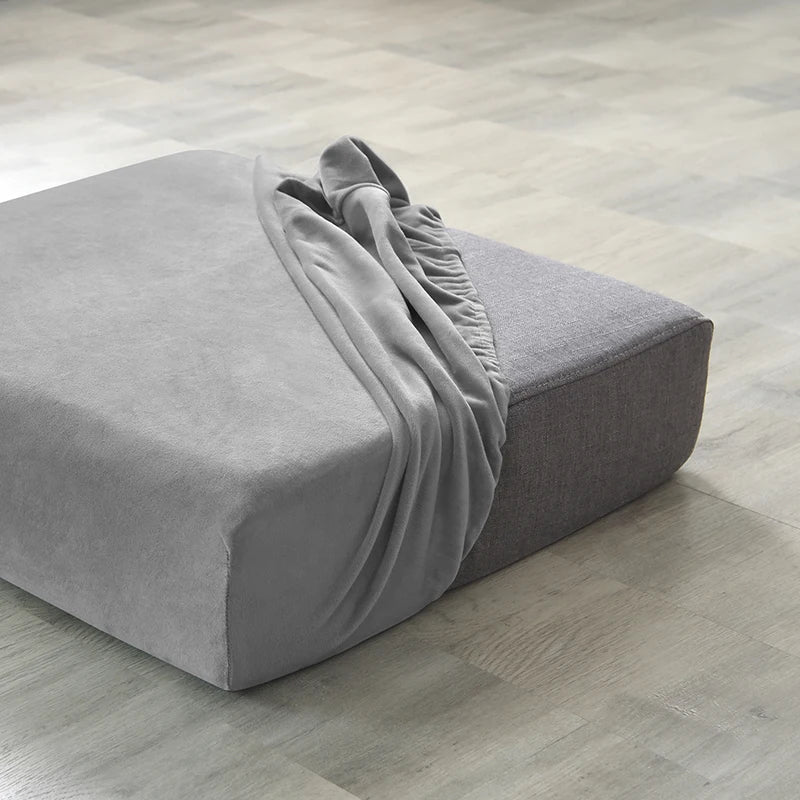 1pc Plush Sofa Slipcover Anti-slip Elastic Sofa Cover for Bedroom Office Living Room Home Decor Couch Cover Furniture Protector