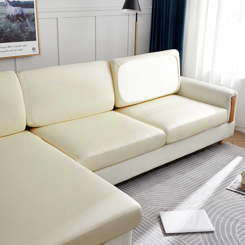 easy clean waterproof PU funiture protector solid sofa cover Corner sofa seat slipcover elastic stretch couch cover