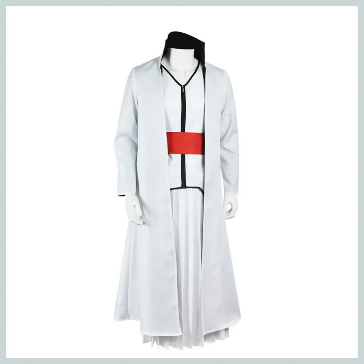 Anime Bleach Shinigami Aizen Sousuke Cosplay Costume Gotei 13 Captain Japanese White Kendo Uniform Wig Man Carnival Party Set