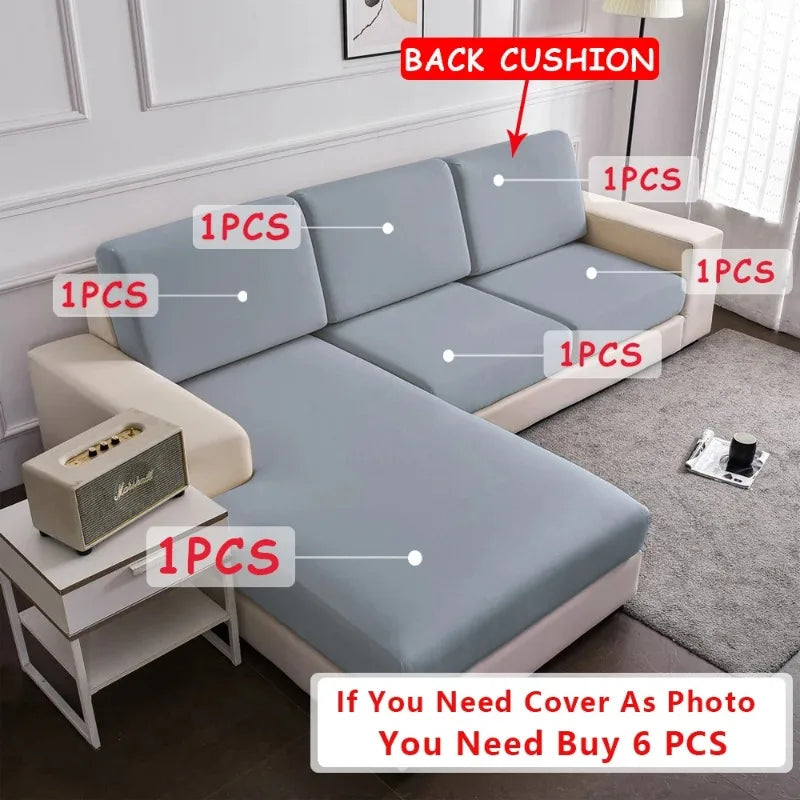 Elastic Sofa Seat Cushion Cover Spandex Polyester Sofa Cover for Living Room Washable Removable L Shape Corner Couch Protector