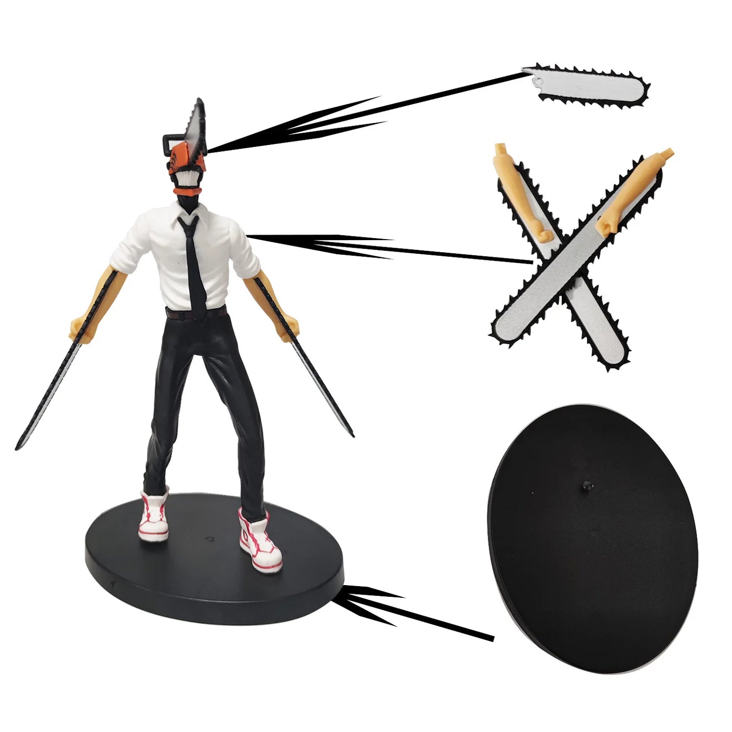 New Chainsaw Man Lacey/Power/Denji Anime Action Figure PVC Chainsaw Man Noodle Stopper Figurine Adult Collection Model Toys