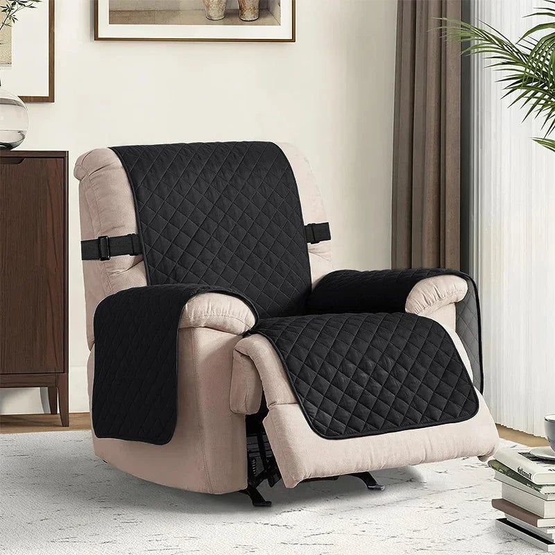 1pc Recliner Chair Cover Water Repellant Armchairs Slipcover Living Room Sofa Couch With Elastic Strap Furniture Protector