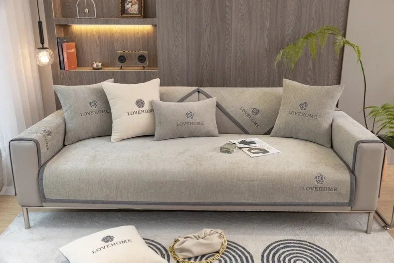 1PC Chenille Universal Sofa Cover Non-Slip Combination Sofa Cushion L Shape Couch Towel for Living Room Protector fundas de sofa