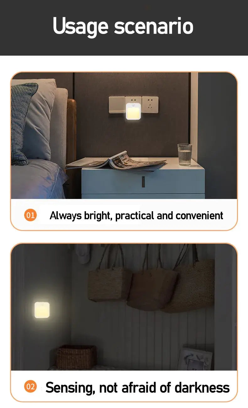 Anime Motion Sensor LED Night Light – EU Plug Dimmable Cabinet Lamp