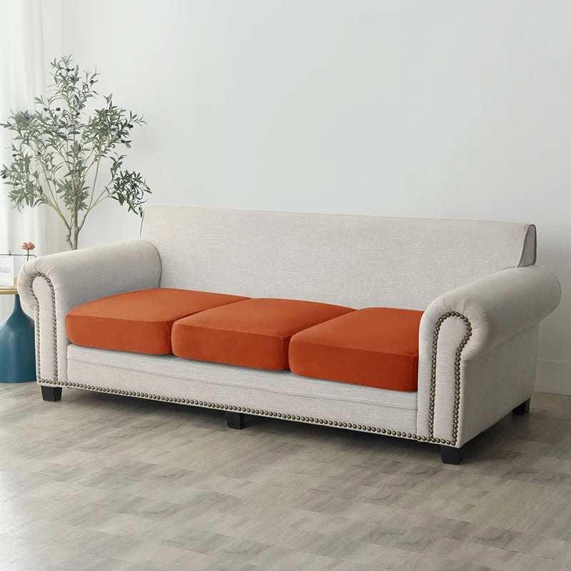 1pc Plush Sofa Slipcover Anti-slip Elastic Sofa Cover for Bedroom Office Living Room Home Decor Couch Cover Furniture Protector
