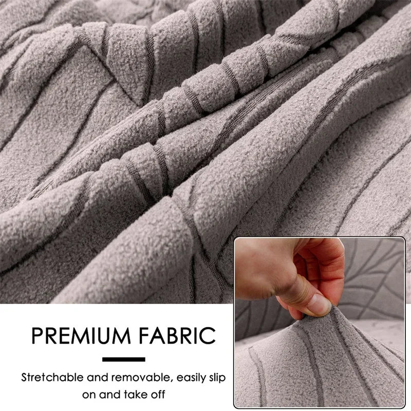 Leaves Jacquard Tub Chair Cover Anti-dirt Stretch Armchair Slipcover All-inclusive Single Club Sofa Cushion for Living Room
