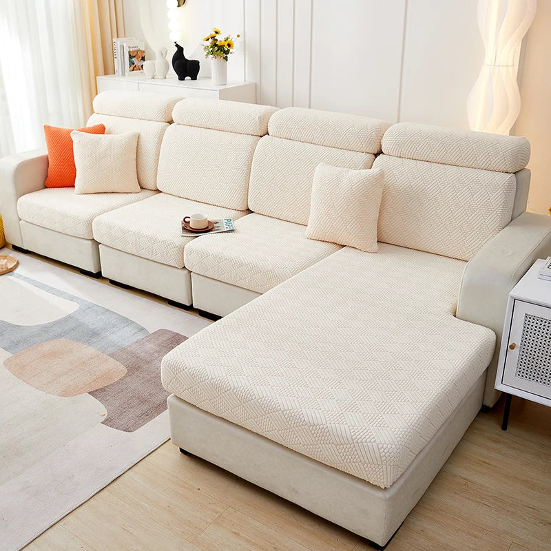 Thicken Sofa Seat Cushion Cover Jacquard Chair Cover Sofa Slipcover Stretch Adjustable Sofa Cover Pets Kids Furniture Protector