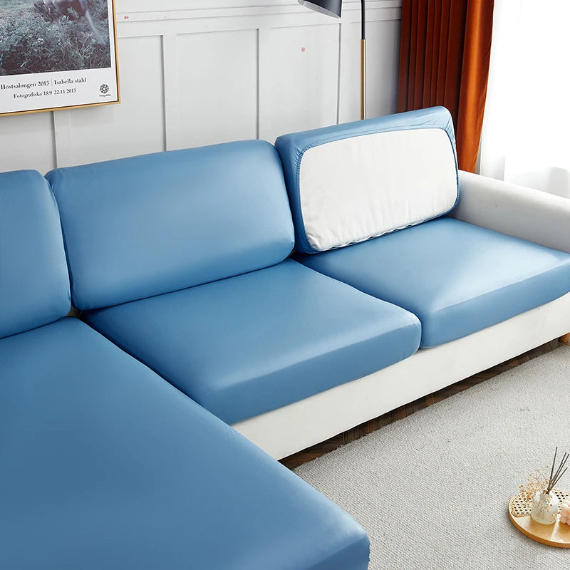 easy clean waterproof PU funiture protector solid sofa cover Corner sofa seat slipcover elastic stretch couch cover