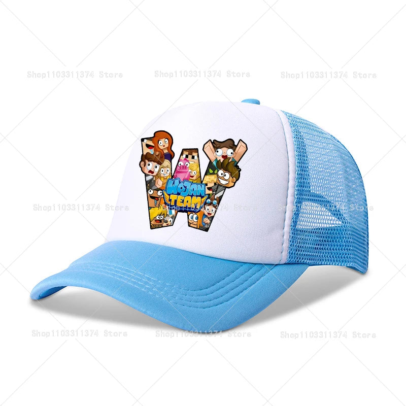 Wojans Team Baseball Cap Girls Boys Summer Sunshade Mesh Hats Anime Printed Decoration Caps Adjustable Adult Sportswear Hat Gift