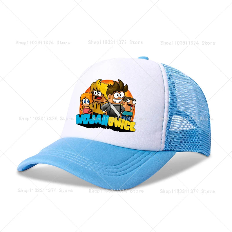 Wojans Team Baseball Cap Girls Boys Summer Sunshade Mesh Hats Anime Printed Decoration Caps Adjustable Adult Sportswear Hat Gift