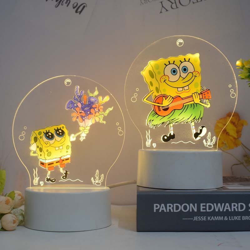 SpongeBob Patrick Star 3D LED Lamp – Bedroom Decor Light