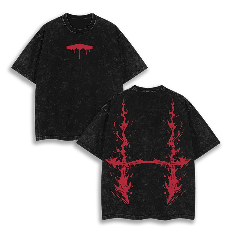 New Arrival Mens Clothes Tee Shirt Homme Graphic T-Shirts Men Tshirt for Men Ropa Hombre Jujutsu Kaisen Washed Camisetas