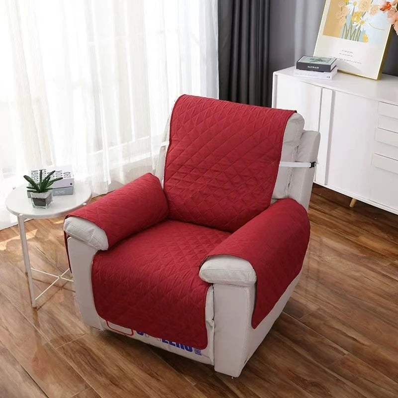 Solid Color Recliner Sofa Cover Dogs Pets Kid Anti-Slip Chair Covers Anti-wear Armchair Slipcovers Furniture Protector