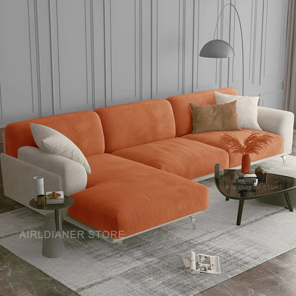 Luxury Soft Velvet Sofa Seat Cover Solid Elastic Sofa Cushion Covers Separate Furniture Protector Sofa Cover Living Room Pets