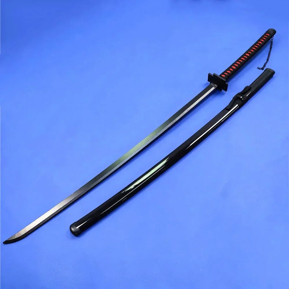 55inch Kurosaki Ichigo Katana Sword Anime Bleach Cosplay Long Ninja Knife Real Size Japanese Katana Original Samurai Sabre Gift