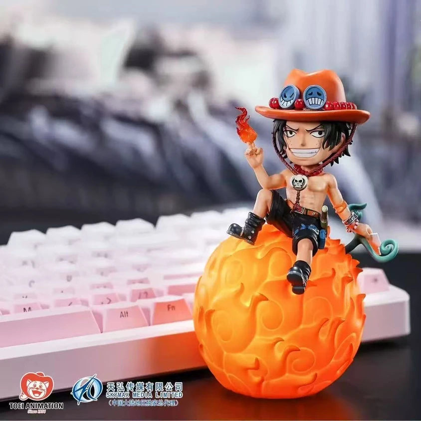 One Piece Devil Fruit Series Voice-Controlled Night Light Luffy Nico Robin Chopper Portgas·D· Ace Anime Figure Desktop Toy Gifts