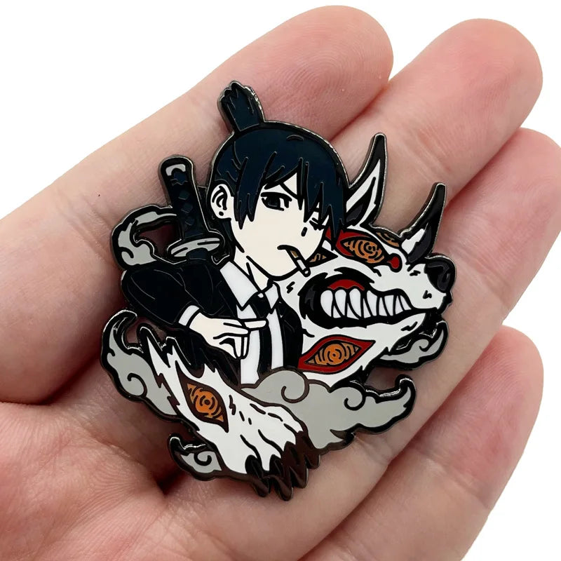 Chainsaw Man Anime Pins Kids Clothes Kawaii Enamel Pin Boys Girls Bag Cute Brooch Decoration Children Classic Toys Birthday Gift