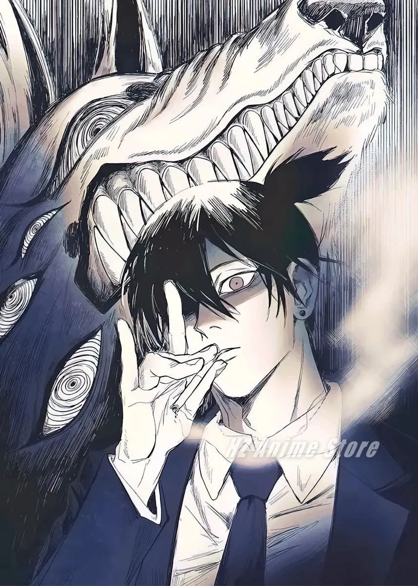 Anime Chainsaw Man Posters and Prints Canvas Painting Chainsawman Comic Wall Art Pictures for Modern Family Bedroom Home Decor