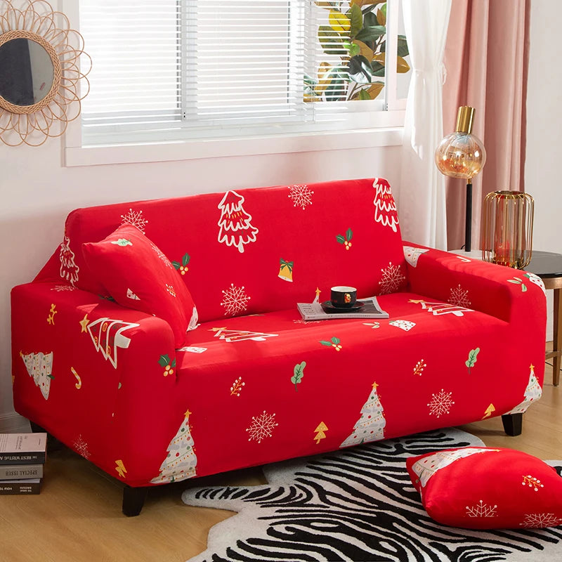 Christmas decoration Sofa Cover Stretch Modern Chair Couch Cover Sofa Covers for Living Room Furniture Protector 1/2/3/4 Seater