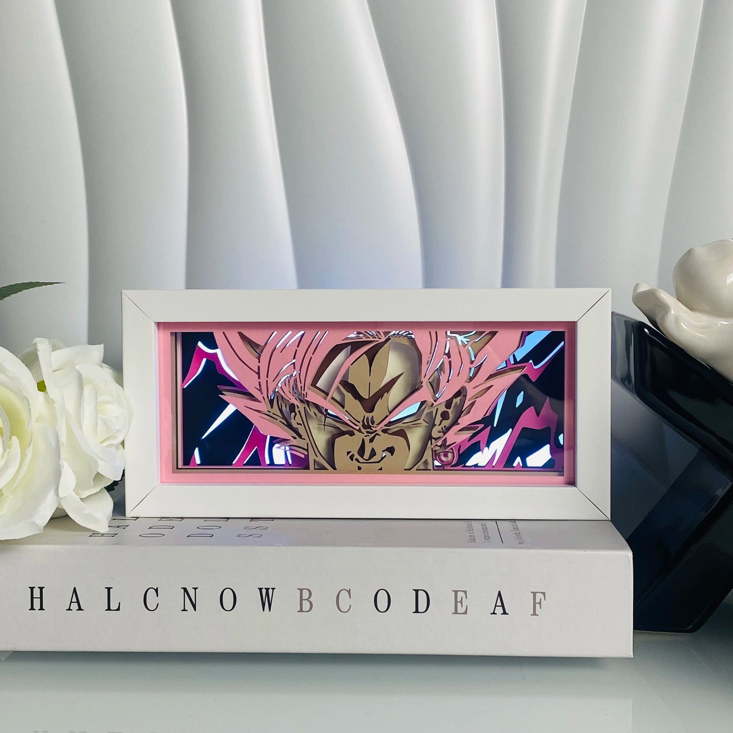 Anime Light Box Led Strip Lights Anime Eyes Shadow Box Picture Frame 3D Paper Carving Usb Table Lamp Mood Light Room Decor Gift