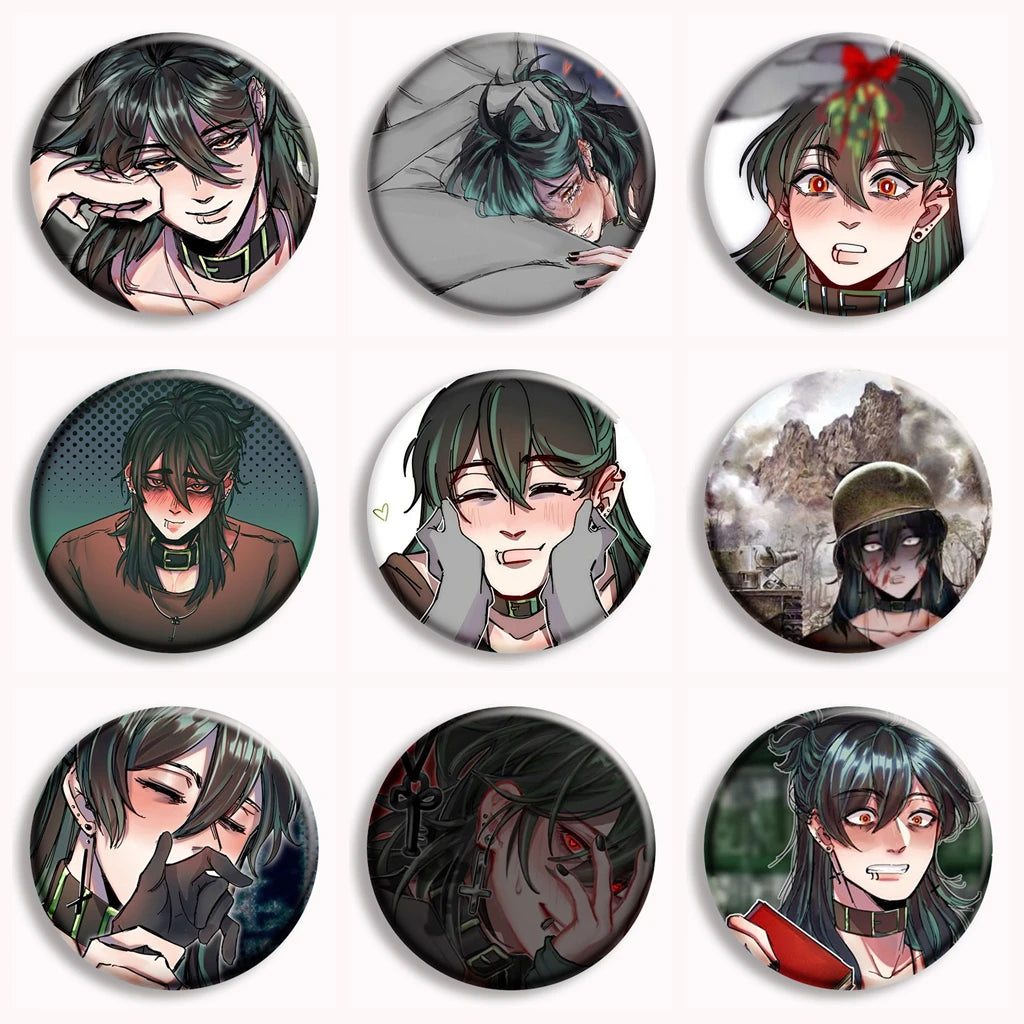 The Kid at The Back Soft Button Pin Solivan Brugmansia Brooches Sol Anime Badge Bag Decor Accessories Jewelry Fans Collect Gifts