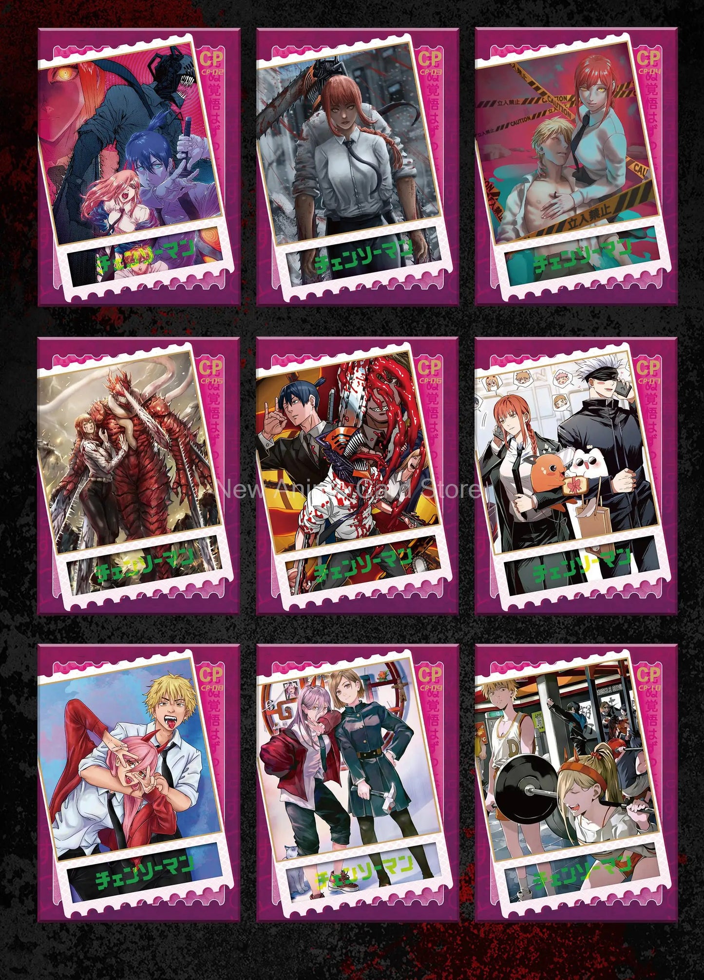 New Chainsaw Man Collection Cards Kids Hit Retro Comics Manuscript Rare Card Birthday Gift Game Card Table Toy Family Xmas Gifts