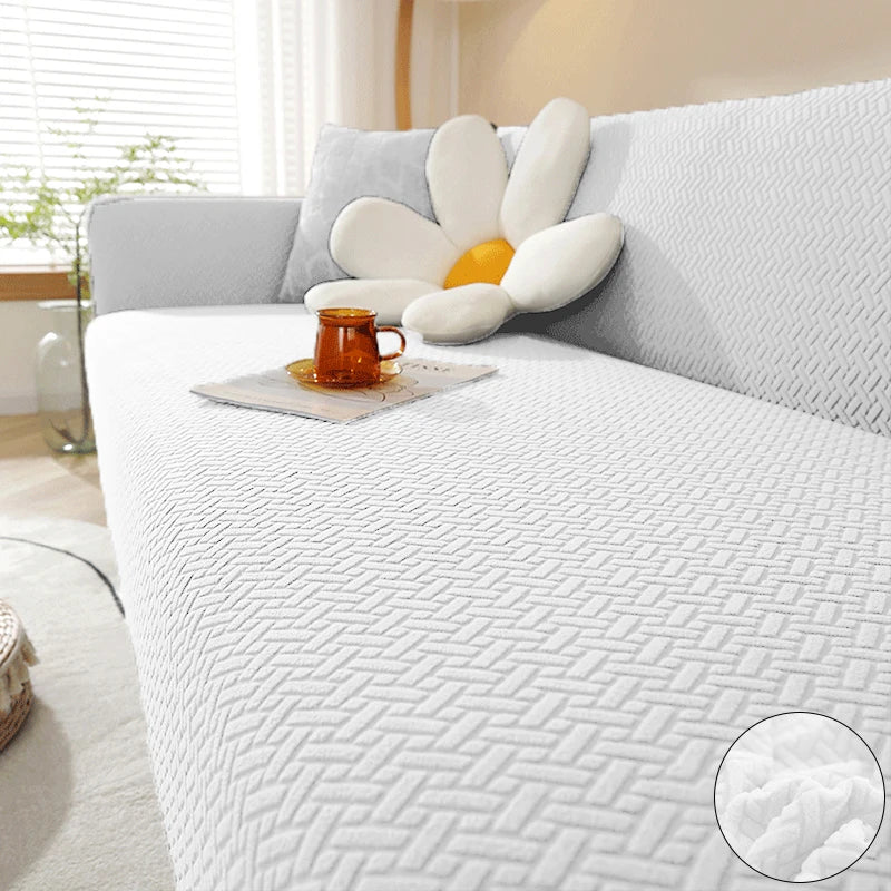 LEVIVEl Jacquard Elastic Sofa Covers Geometric ArmChair Knitted Sofa Couch Slipcovers Chair Protector For Living Room L Shaped
