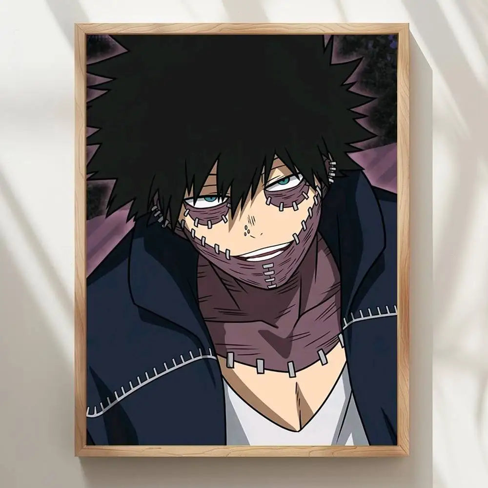 1pc My Hero Academia Dabi Poster Sticker Print Waterproof Wall Art For Living Room Bedroom Home Decor
