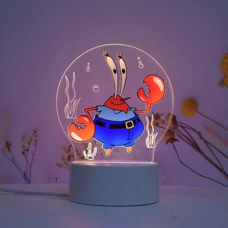 SpongeBob Patrick Star 3D LED Lamp – Bedroom Decor Light