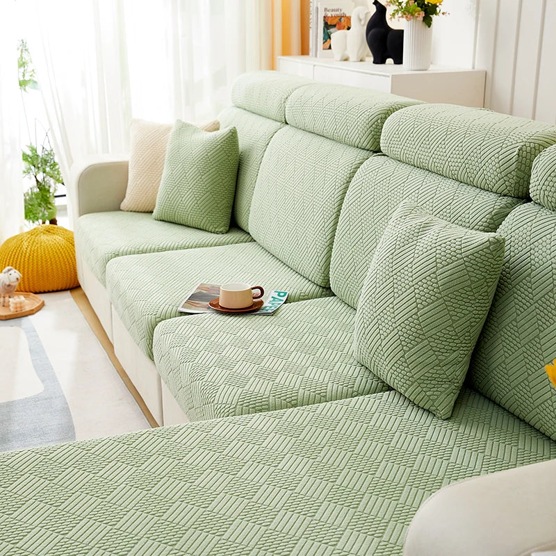 Thicken Sofa Seat Cushion Cover Jacquard Chair Cover Sofa Slipcover Stretch Adjustable Sofa Cover Pets Kids Furniture Protector