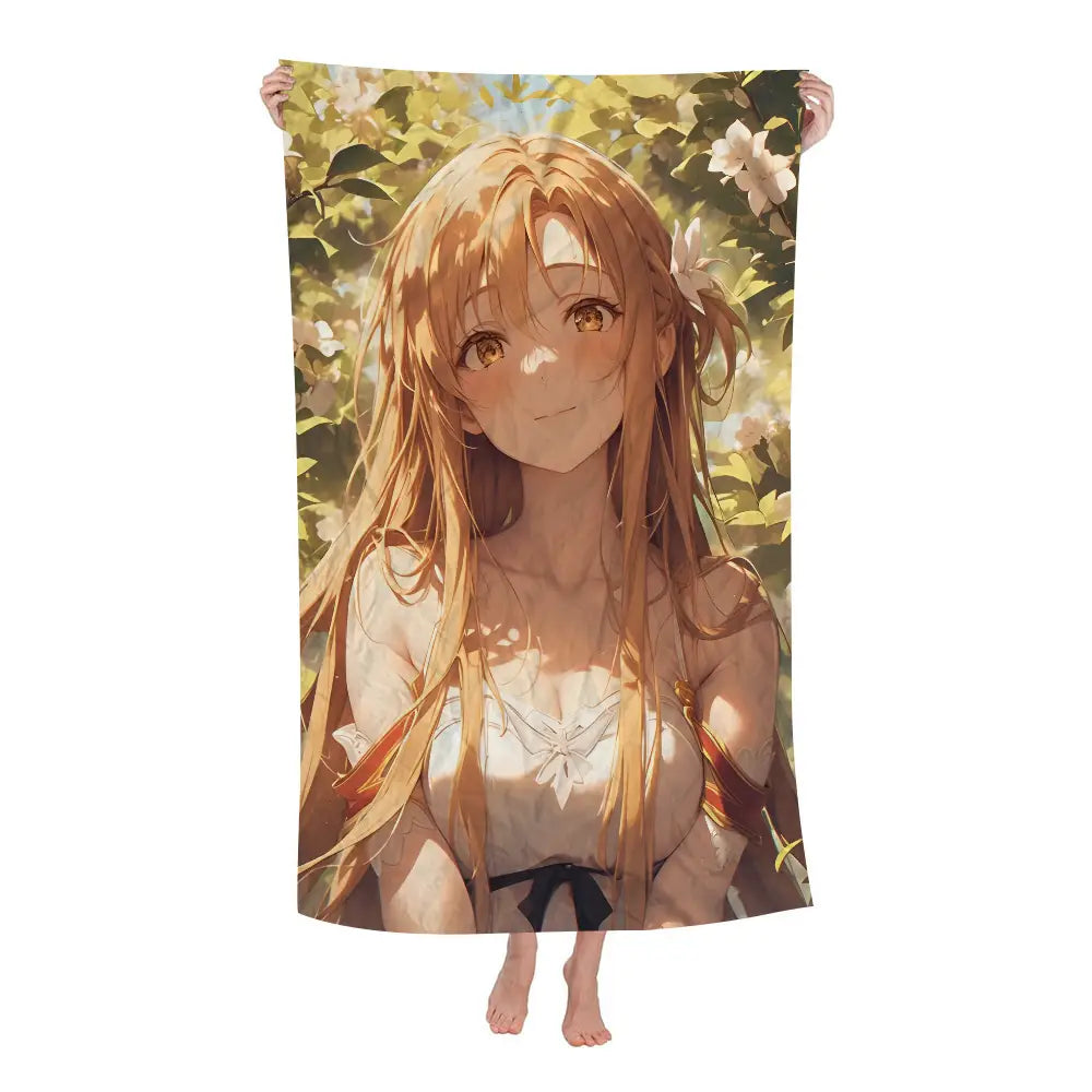 Sword Art Online Bath Towel Microfiber Soft Water Absorbing Breathable For Girl Kids Decorative Cartoon Beach Towel