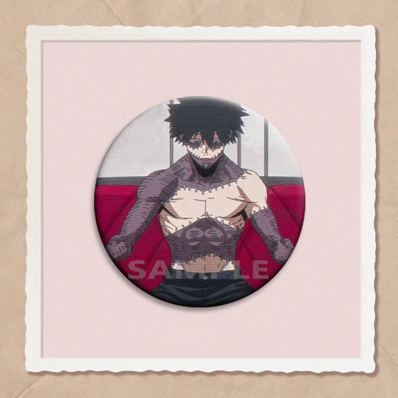 32/44/58mm Hot Anime My Hero Academia Dabi Button Pins Creative Brooches Cartoon Badge for Backpack Collar Decoration Gifts