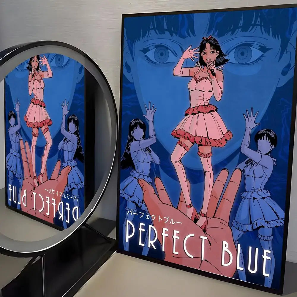Anime P-perfect Blue Poster Modern PP Paper Wall Art Sticker Minimalist Decorative for Cafe Office Bar Home Wall Decor Gift