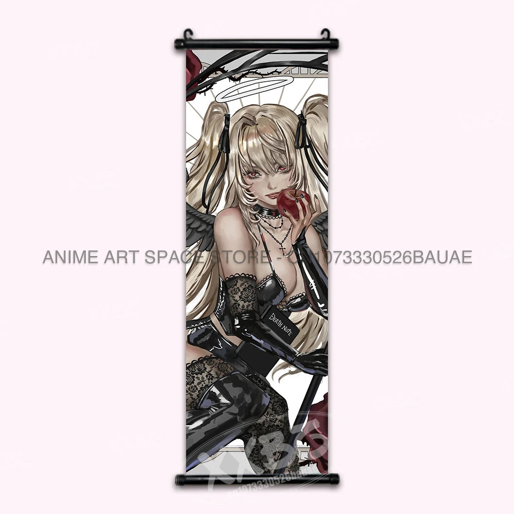 Anime DEATH NOTE Hanging Painting Classic Cartoon Poster Yagami Light Scrolls Pictures Ryuk Home Decor Mural Wall Art For Room