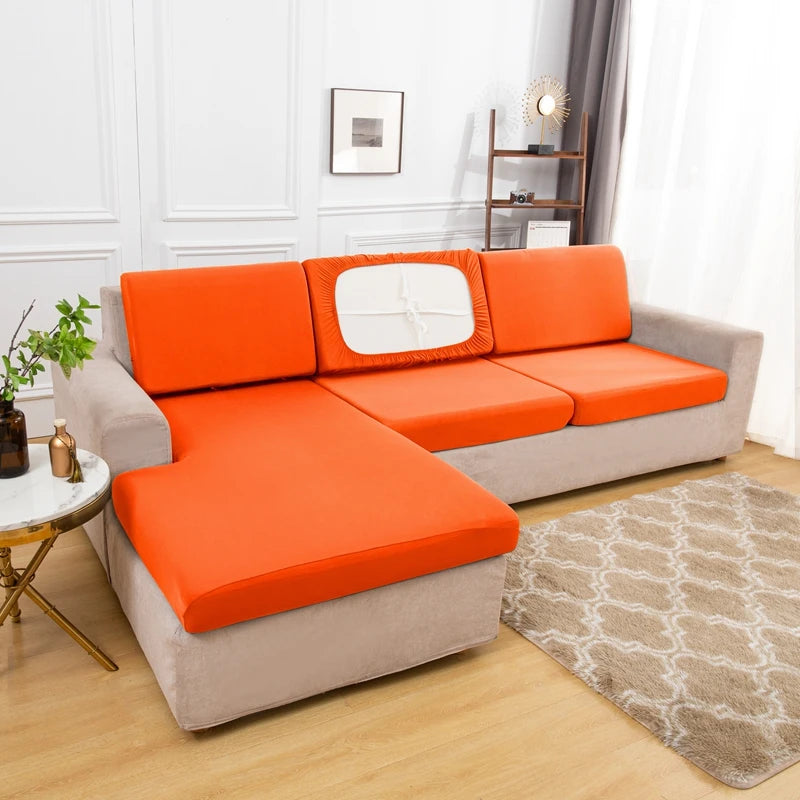 Elastic Sofa Seat Cushion Cover Spandex Polyester Sofa Cover for Living Room Washable Removable L Shape Corner Couch Protector