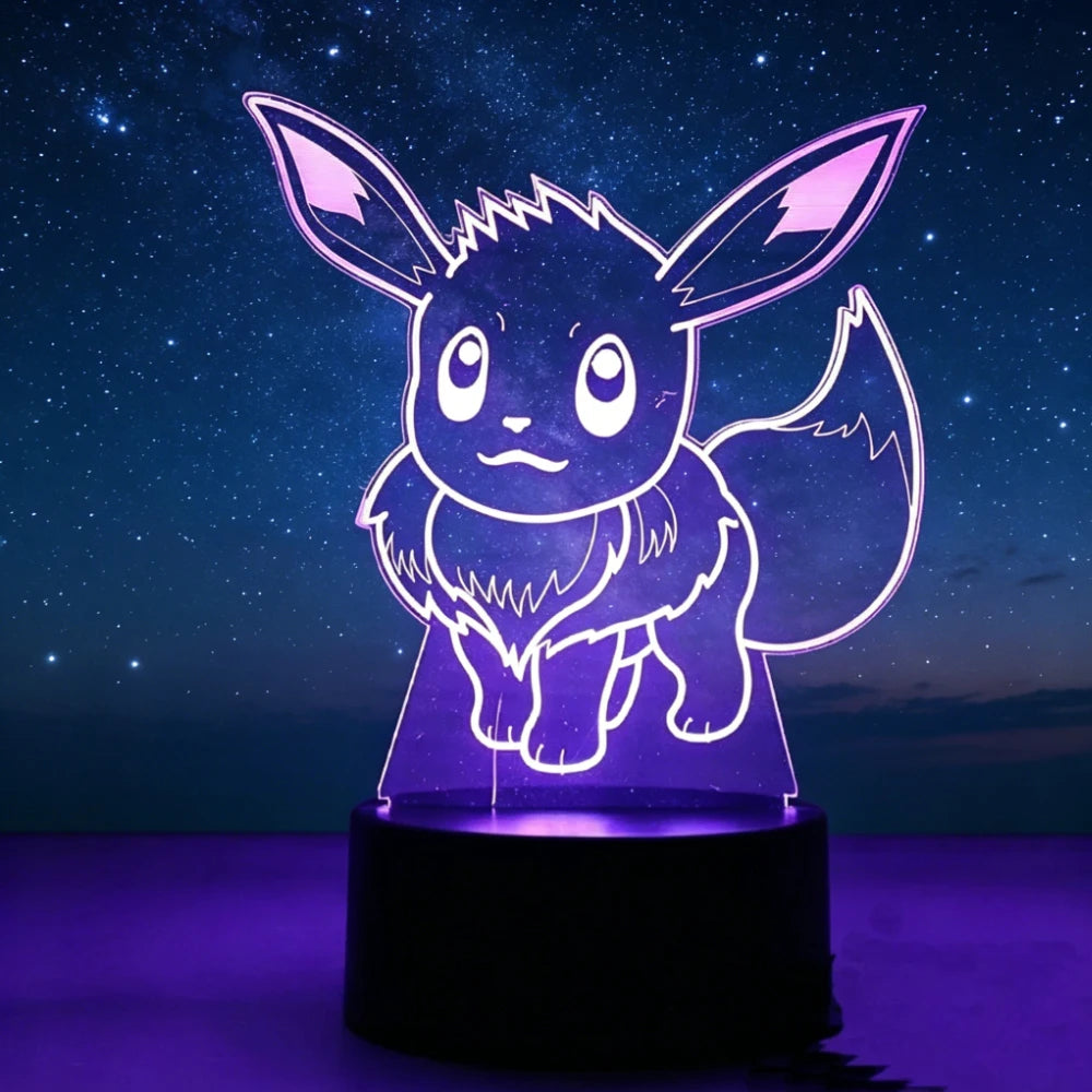3D LED Night Light Pikachu Charizard Mewtwo Haunter 16 Colors Changing Touch Remote Control Anime Lamp for Bedroom Birthday Gift