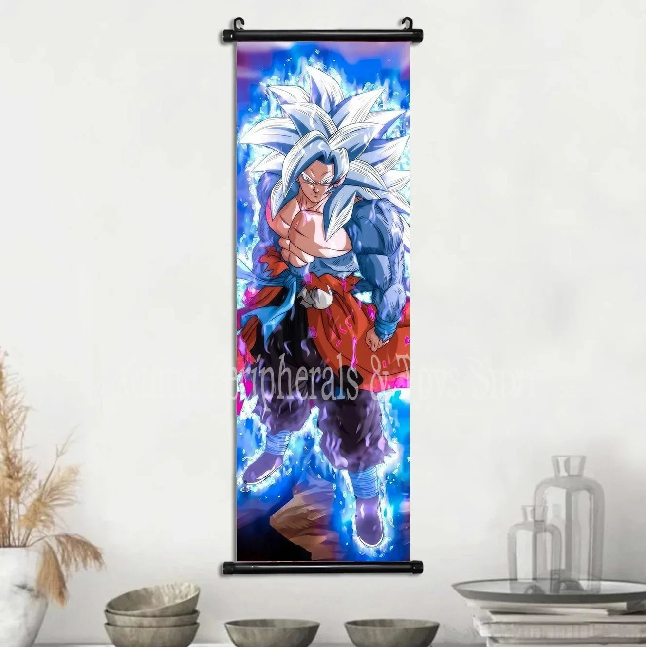 Printed Dragon Ball Poster Anime Wall Artwork Goku Pictures Bejīta Painting Canvas Super Saiyan Hanging Scrolls Home Room Decor