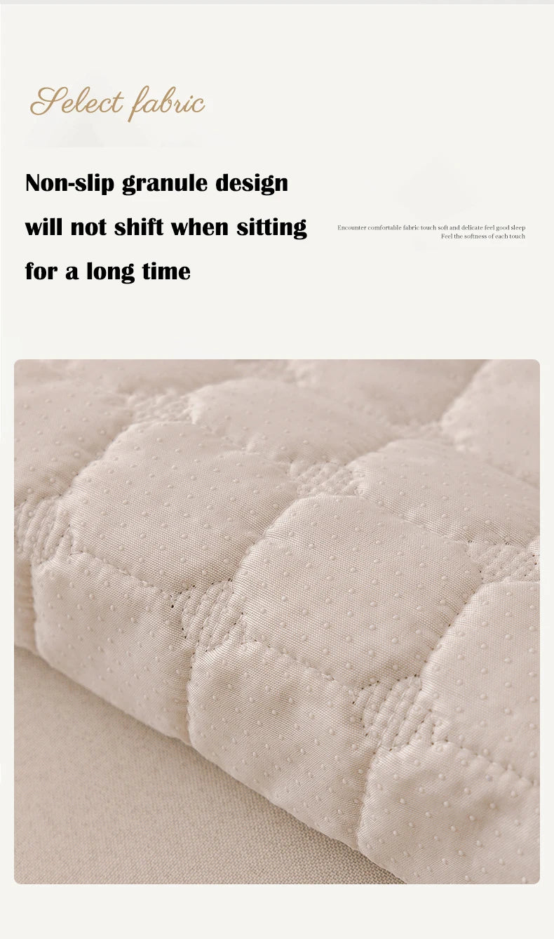 Flannel Sofa Cushion Four Seasons General Non-Slip Thickened Living Room Sofa Backrest Cover Modern Plush Seat Cushion