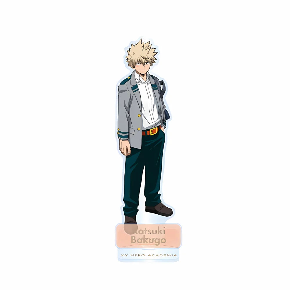 Anime My Hero Academia Acrylic Standee Keychain Izuku Midoriya School Uniform Ver Cartoon Figure Desktop Decor Fans Gift