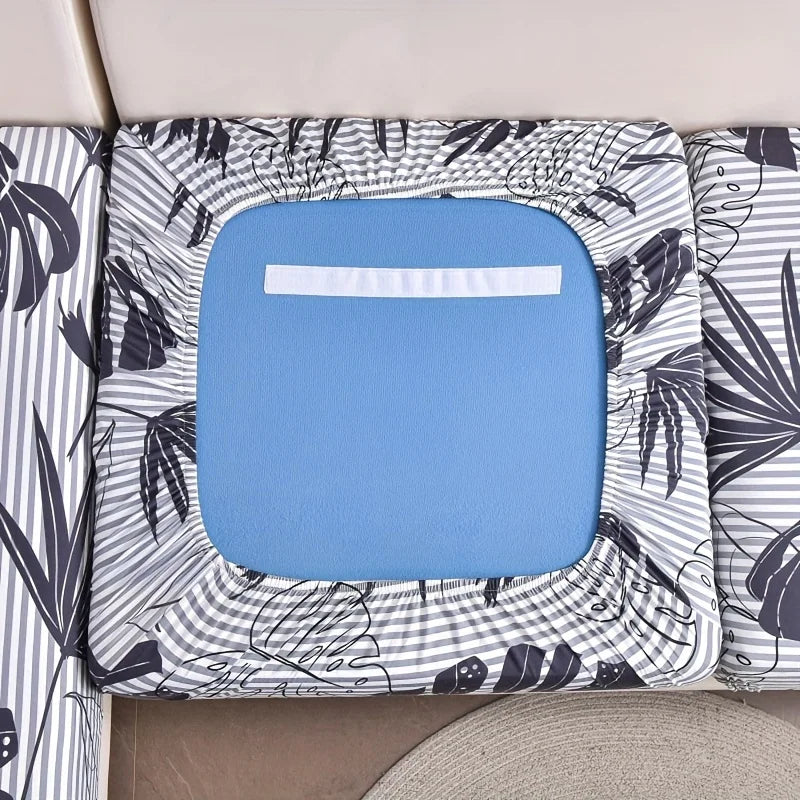 Elastic Sofa Seat Cushion Cover for Living Room Stretch Floral Printed Armchair Couch Cover Corner L-shape Removable Anti-dust