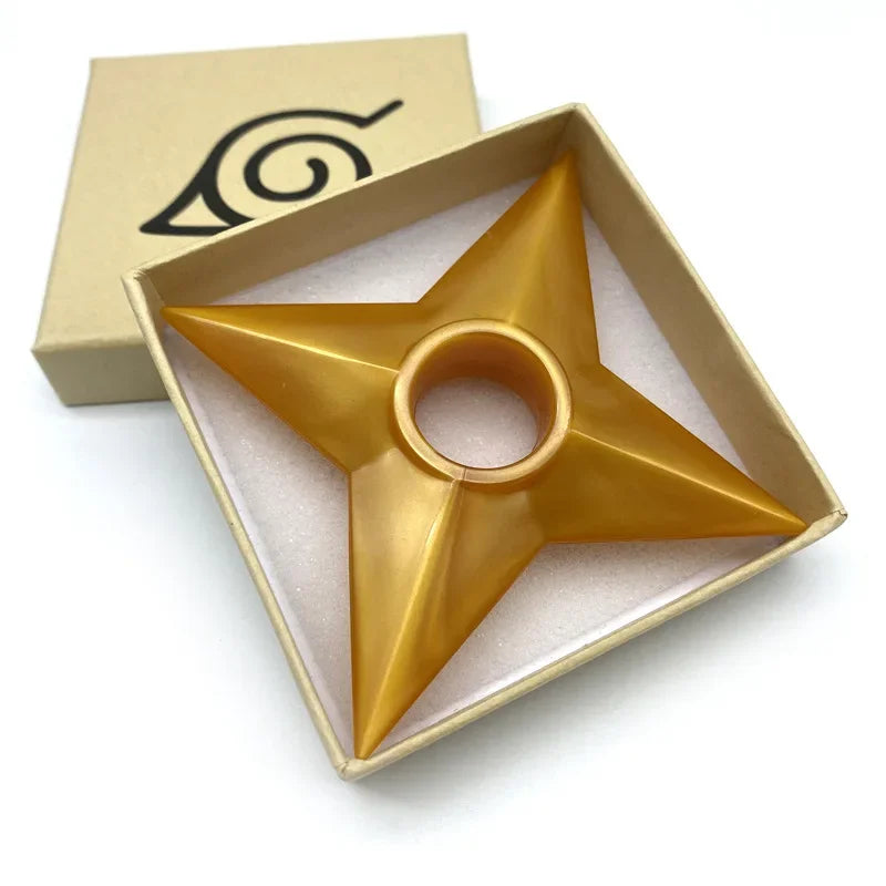 Naruto Anime Golden Shuriken Kunai Model Toys Ninja Action Figures Cosplay Props PVC Weapon Models Toys for Children Adult Gifts