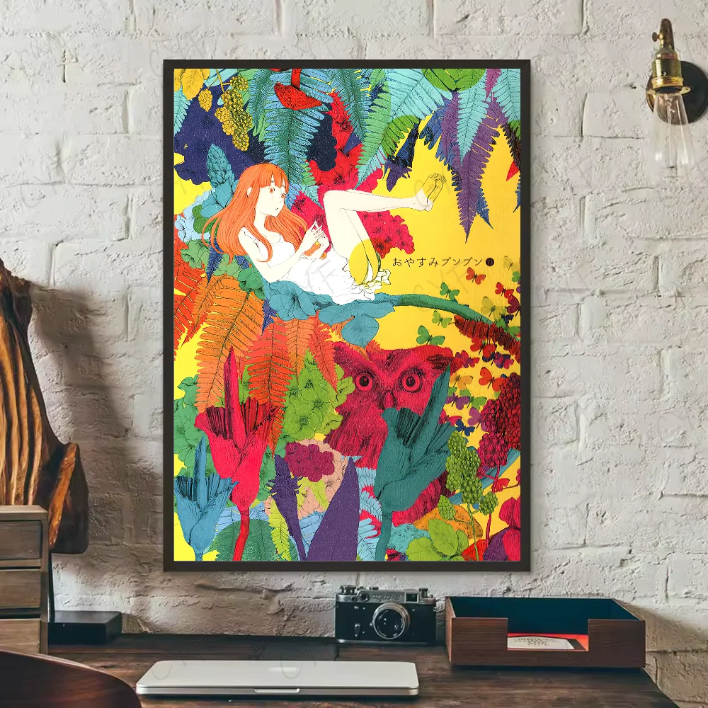 Anime G-Goodnight Punpun Poster Waterproof Wall Art High Quality Print Movie Posters For Living Bedroom Retro Room Decor Gift