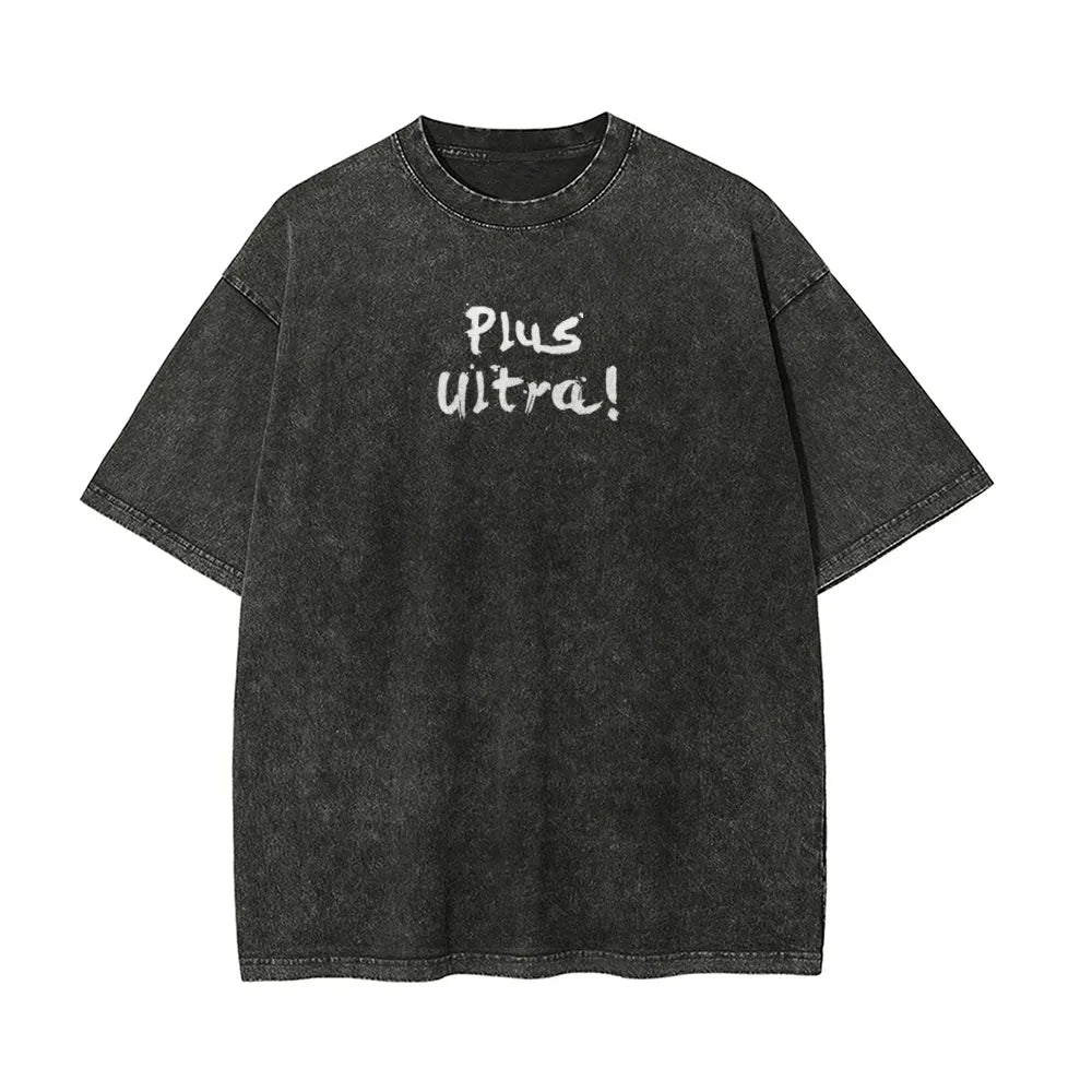 Mirko T Shirt My Hero Academia Men Acid Wash Anime Rabbit Hero Graphic Cotton Streetwear Plus Ultra Manga Vintage Tee Top