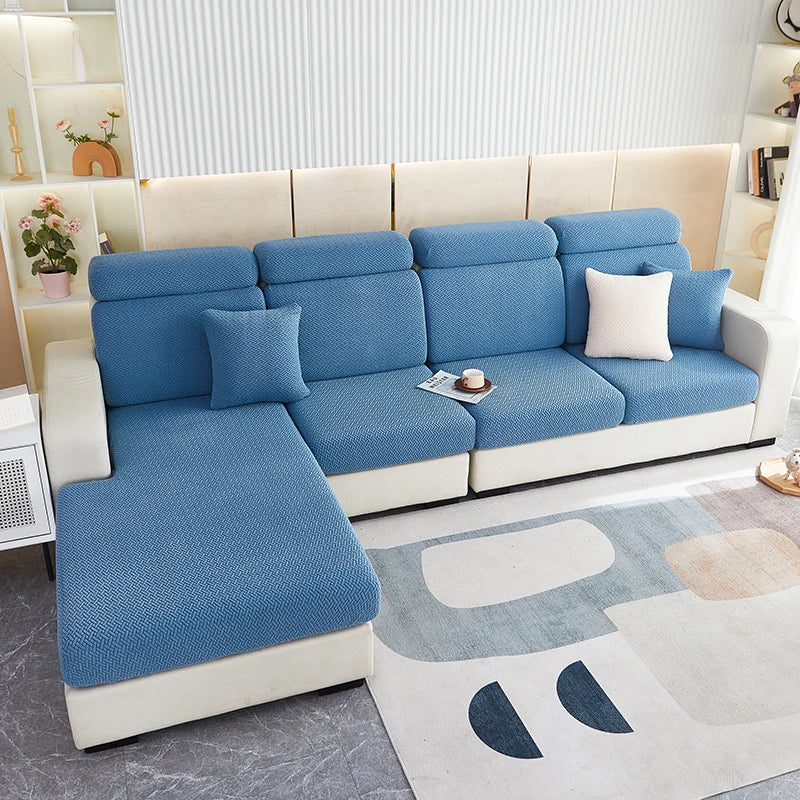Thicken Sofa Seat Cushion Cover Jacquard Chair Cover Sofa Slipcover Stretch Adjustable Sofa Cover Pets Kids Furniture Protector